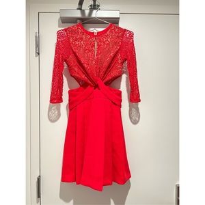 three floor lace dress
